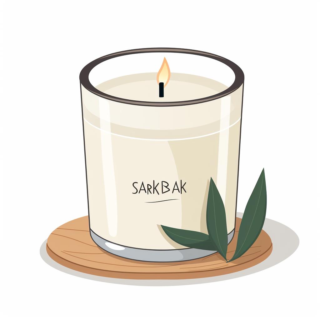 A finished soy wax candle with a trimmed wick