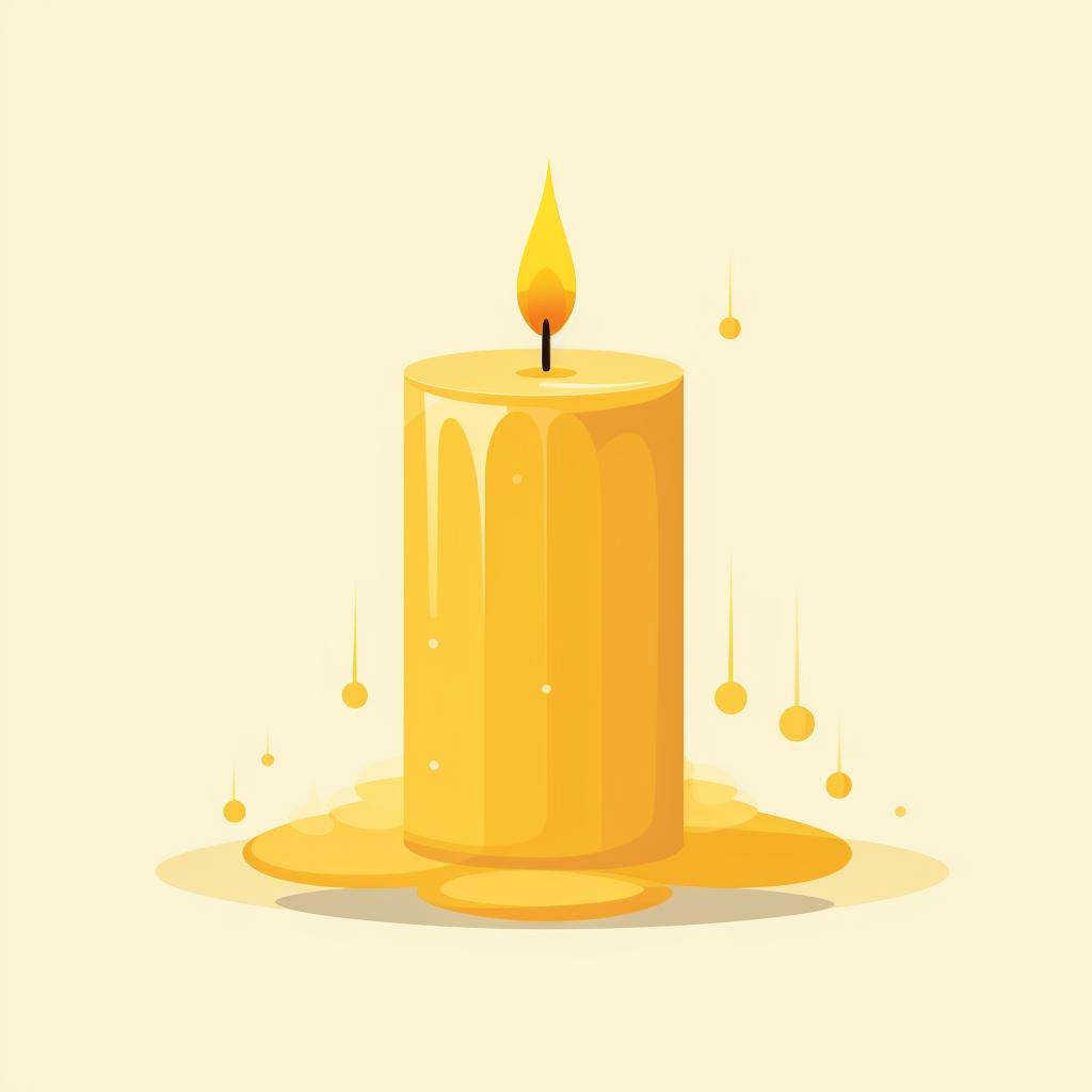 Hardened beeswax candle